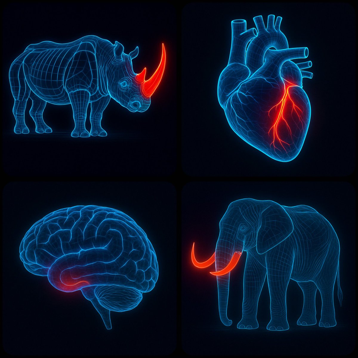 Digital Illustration of a SUBJECT Portrayed with a Network of Glowing
