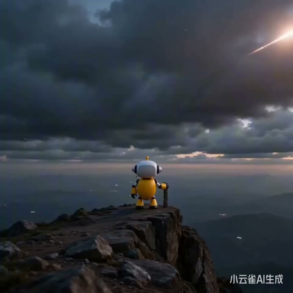 Lonely Robot on Earths Peak
