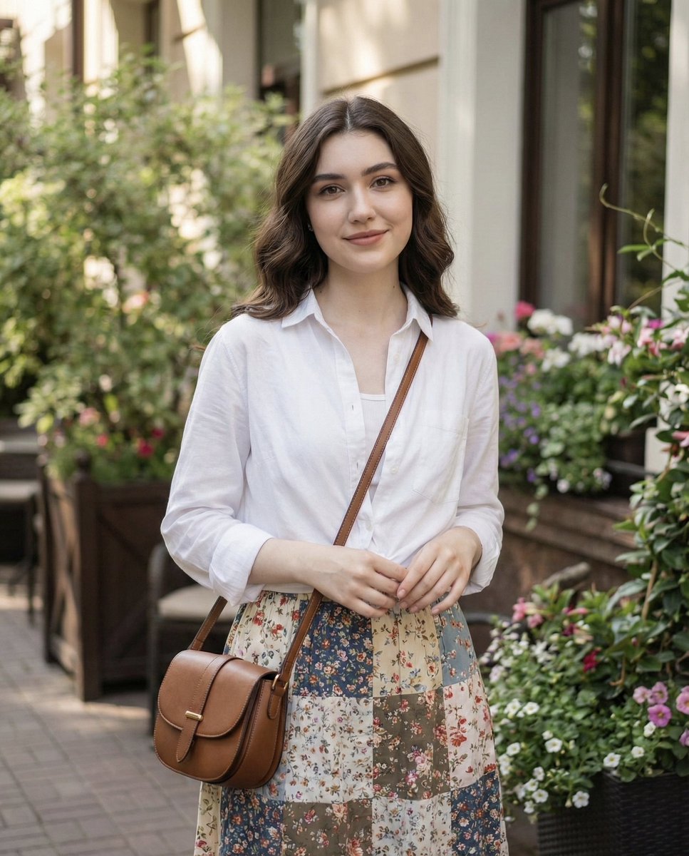 Fresh Girl in Soft Garden Light