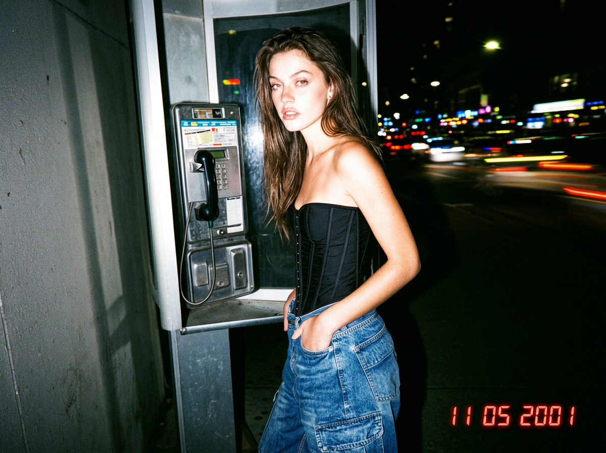Y2K Night Street Photography Candid