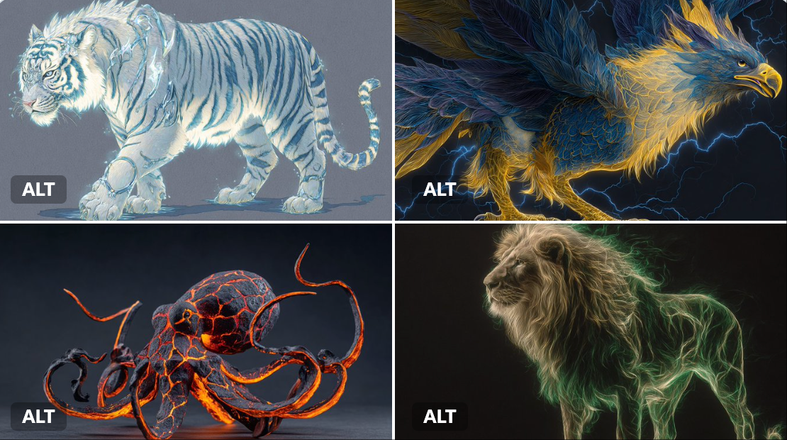 SUBJECT Depicted as a Mythical Creature Luminescence