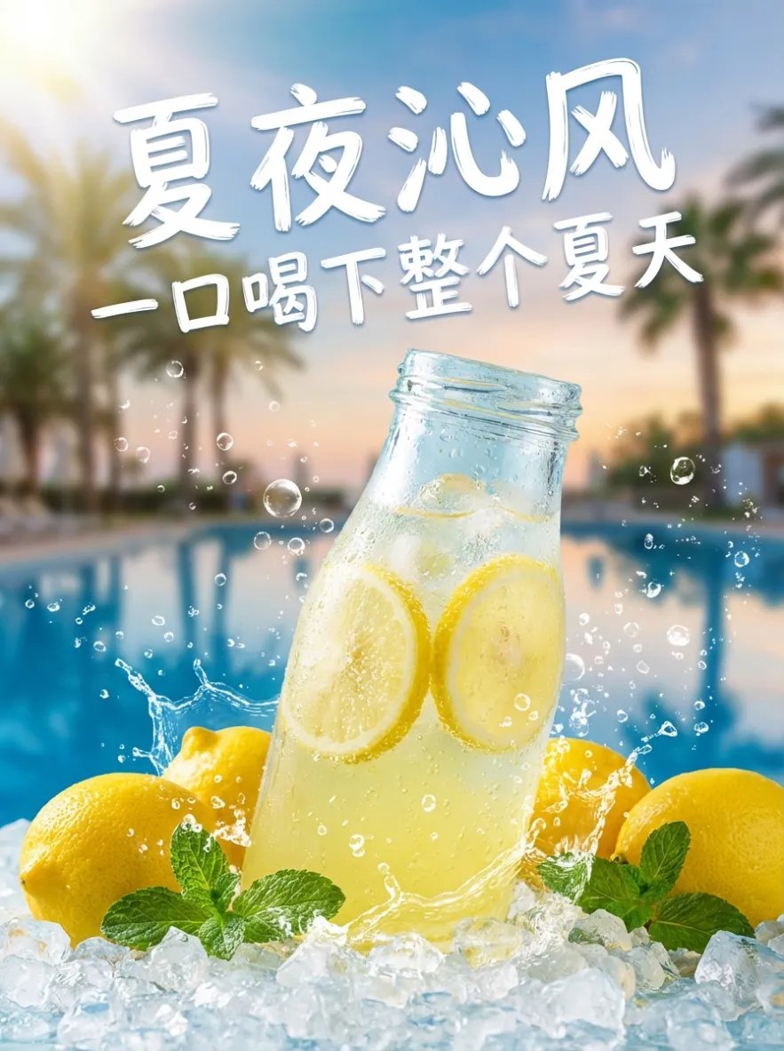 Summer Breeze Lemon Sparkling Water Design