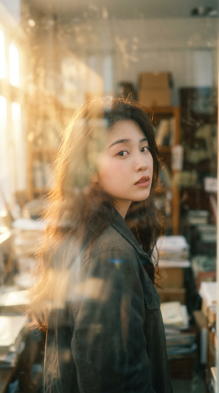 Backlit Film Girl Portrait