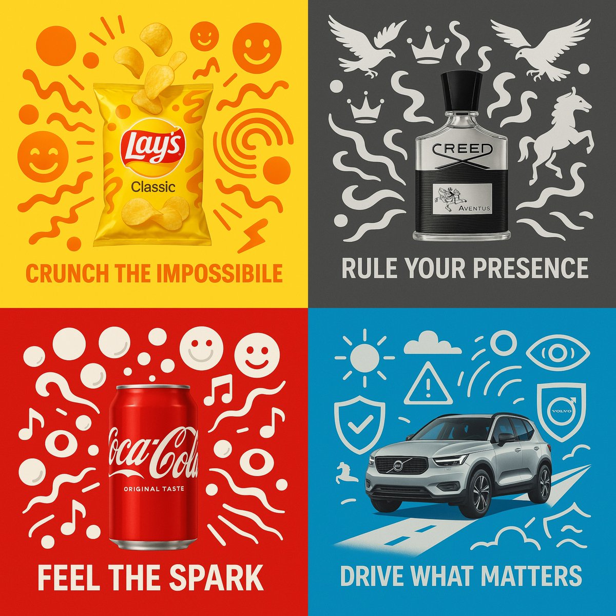 Product Name Placed at the Center in Full Photorealism Surrounded by