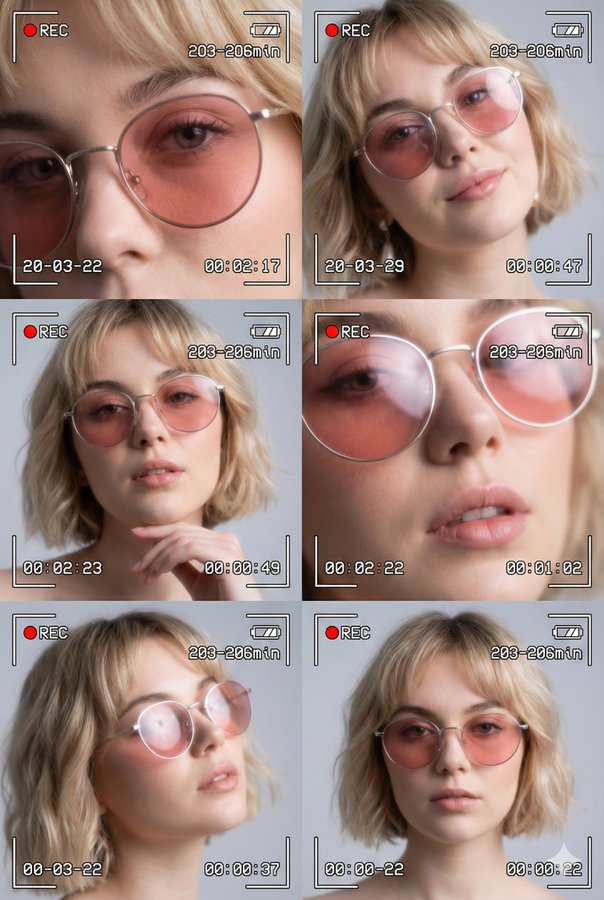 Gen Z Vhs Portrait Collage
