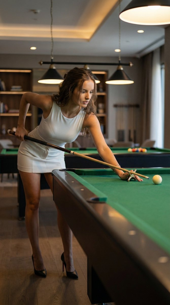 Ultra Realistic Billiards Goddess Shot