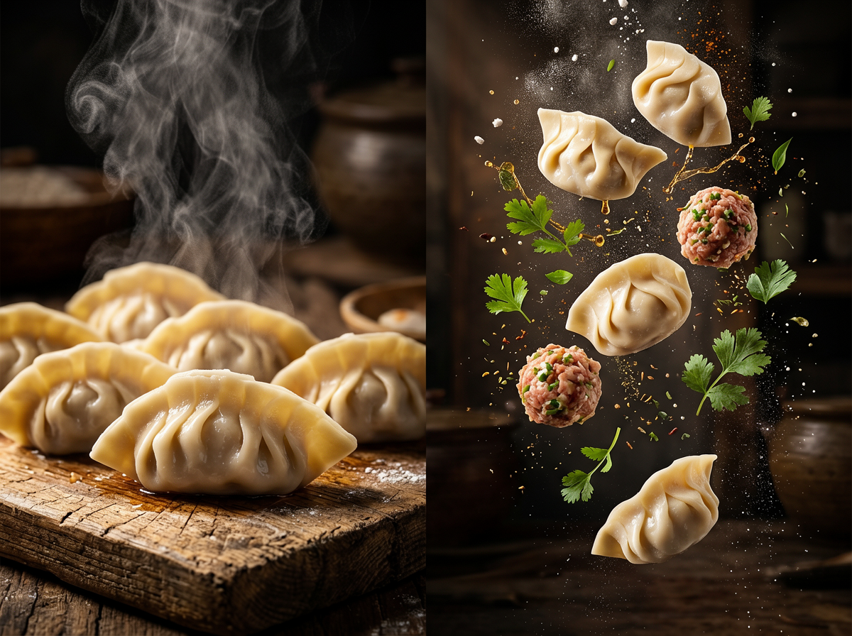 Nepali Dumpling Ingredient Deconstruction Levitation