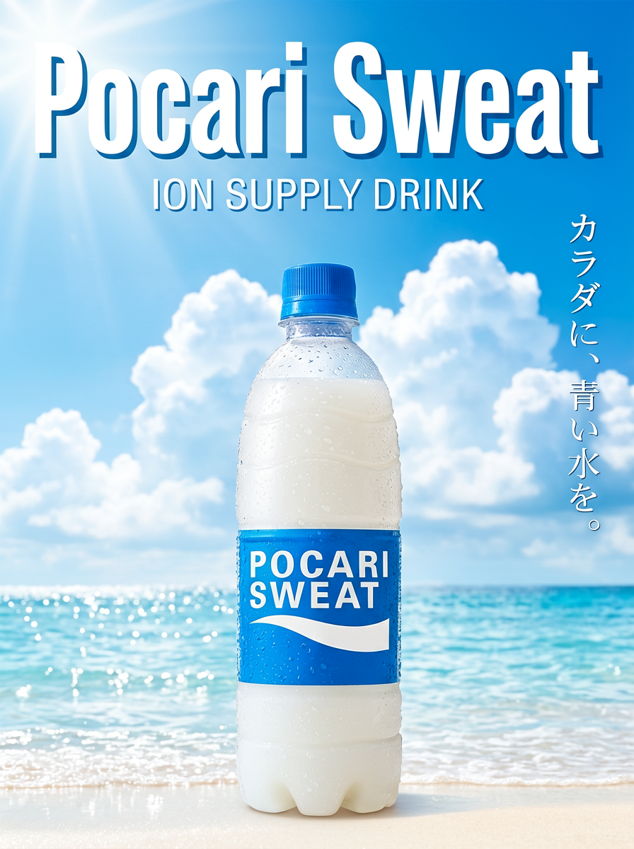 Pocari Sweat Summer Beach Poster