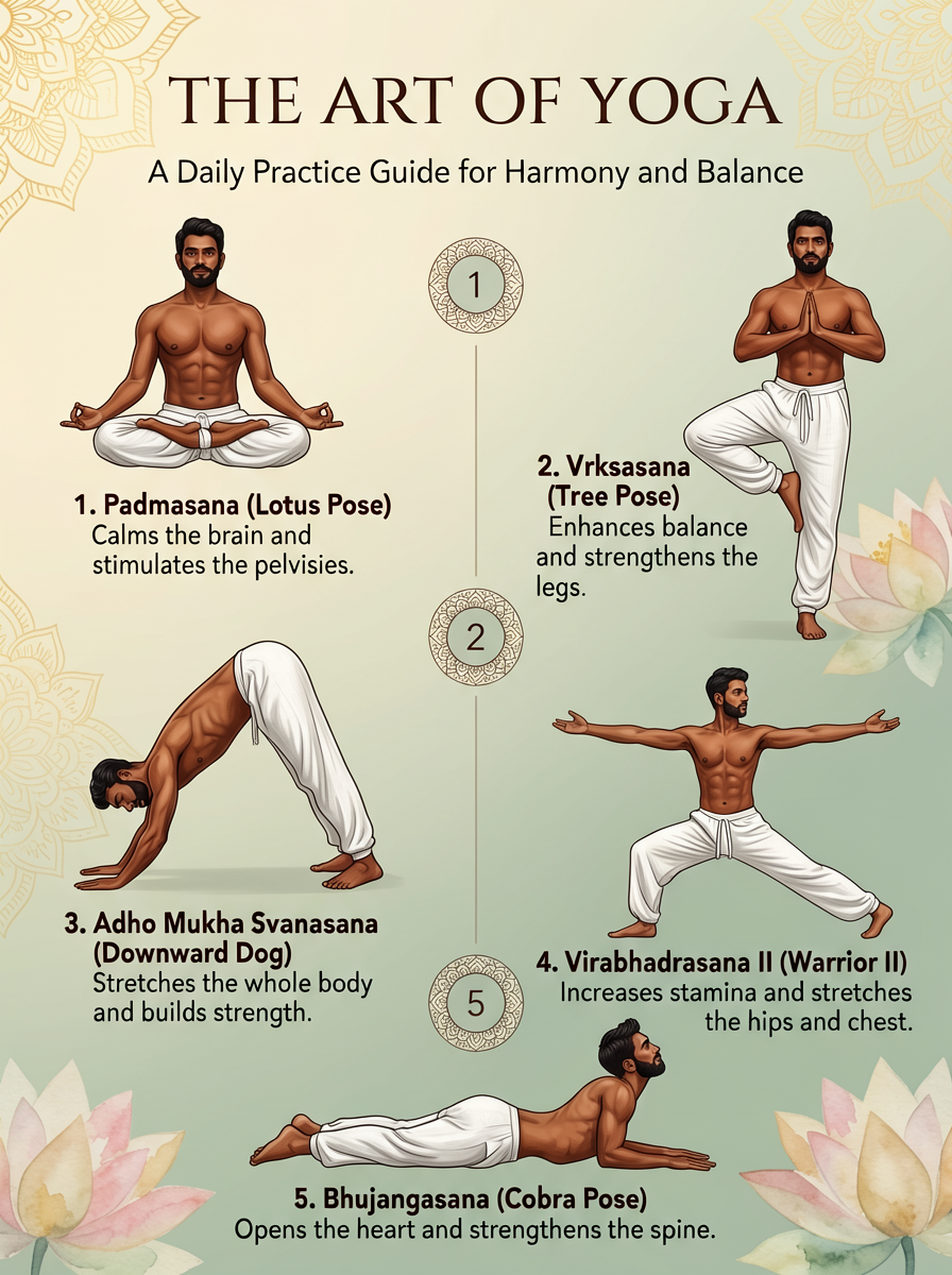 Daily Yoga Practice Guide Infographic