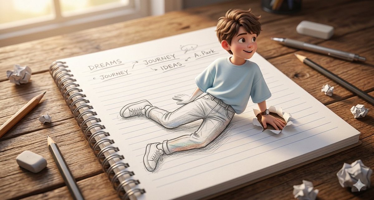 Pixar Style Characters From Notebook