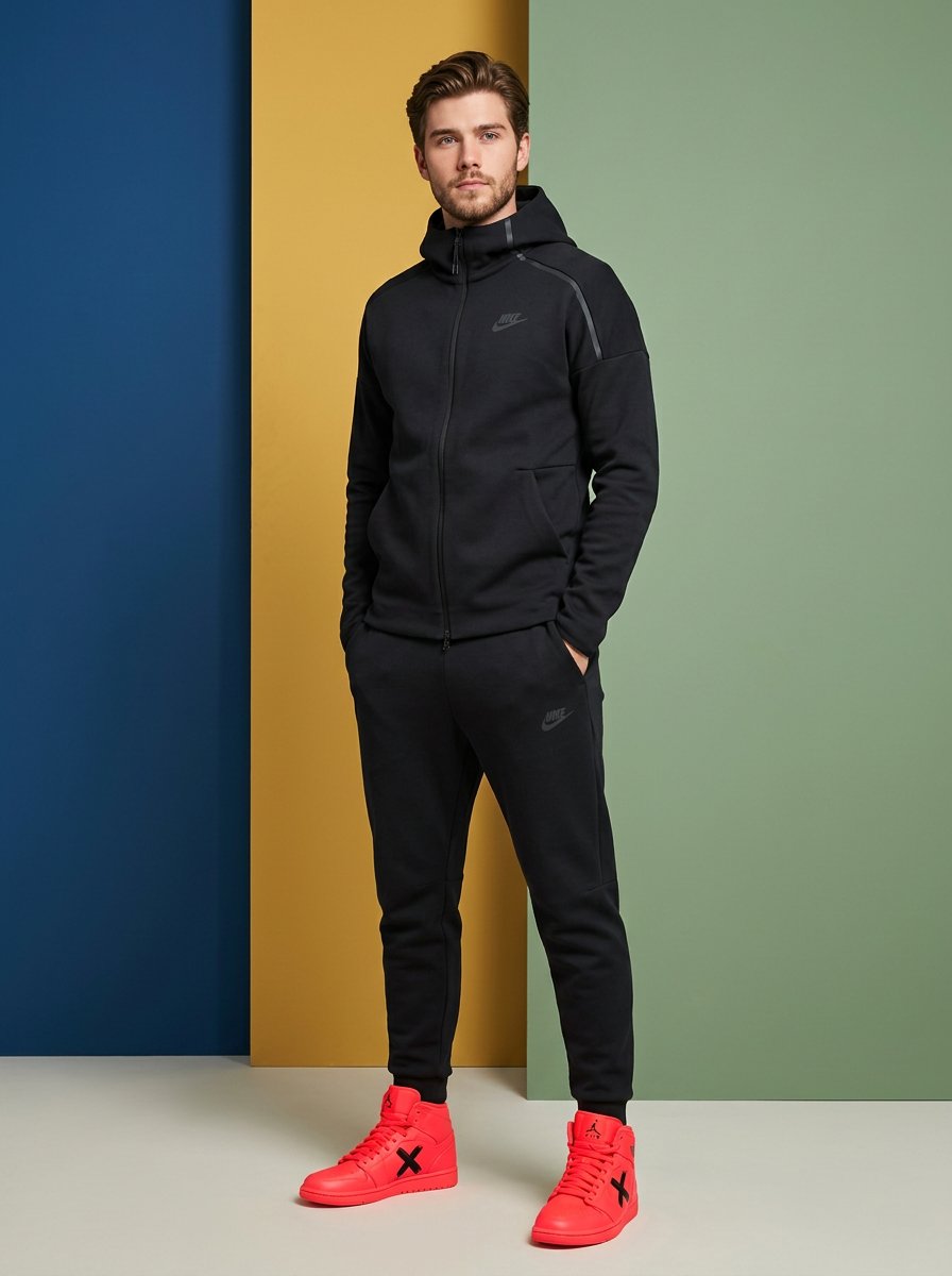 Matte Black Nike Neon Sneakers Fashion