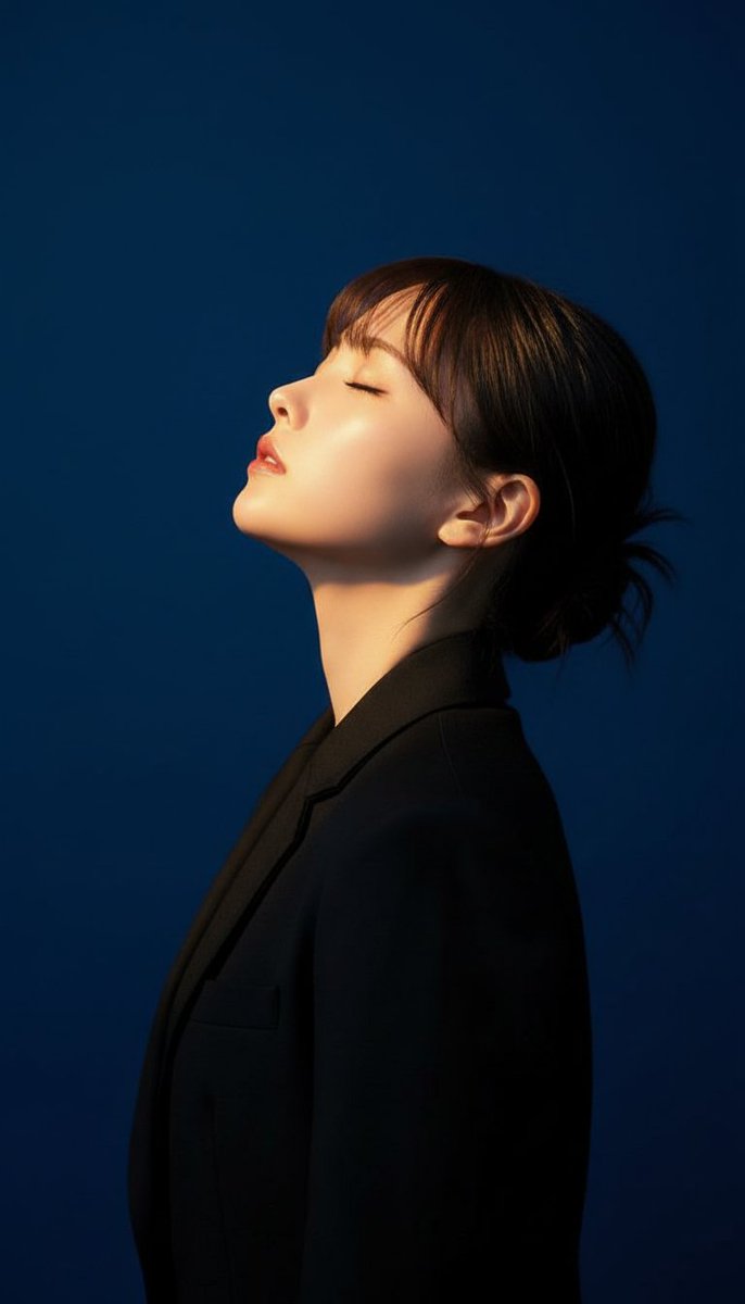 Cinematic Side-Profile Portrait of a Young Woman