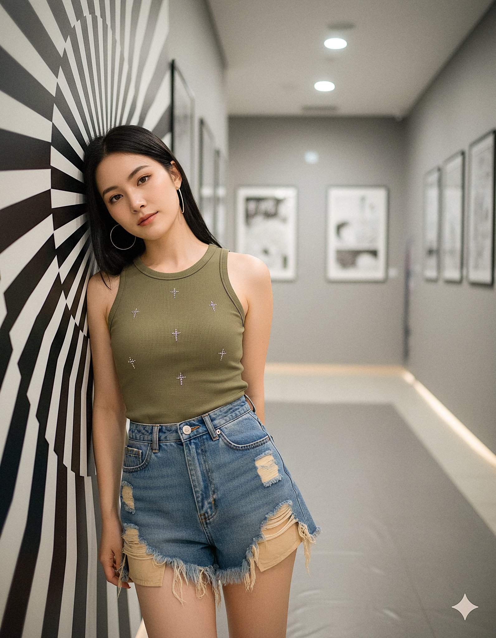 Scene Environment Location Type Modern Gallery Hallway Left Wall Black-and-white Optical