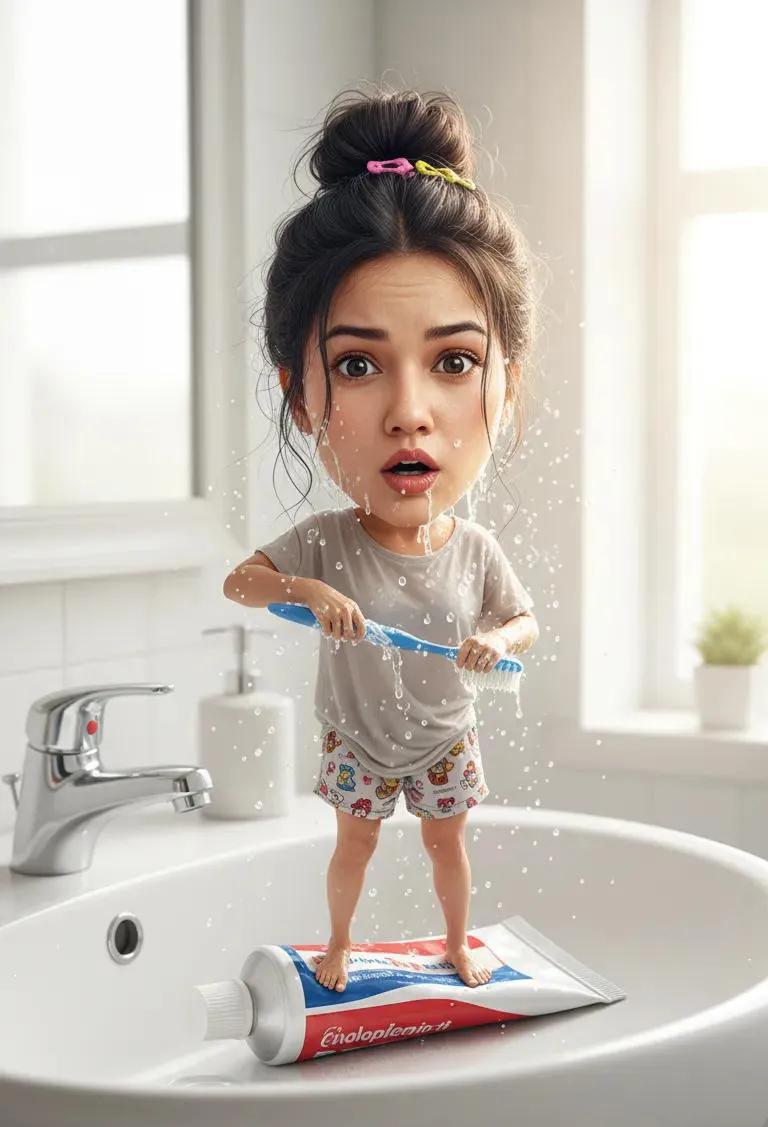 Whimsical Toddler Brushing