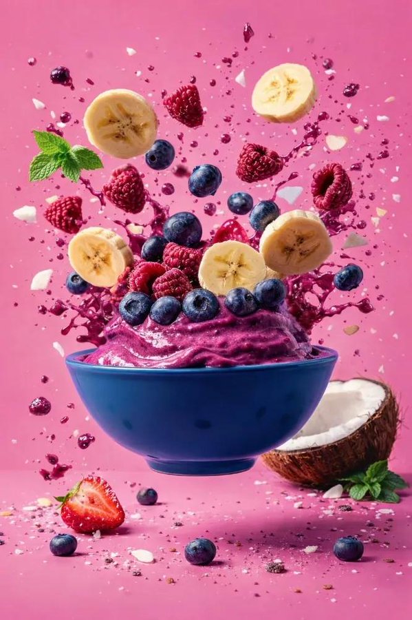 8k Suspended Food Splash