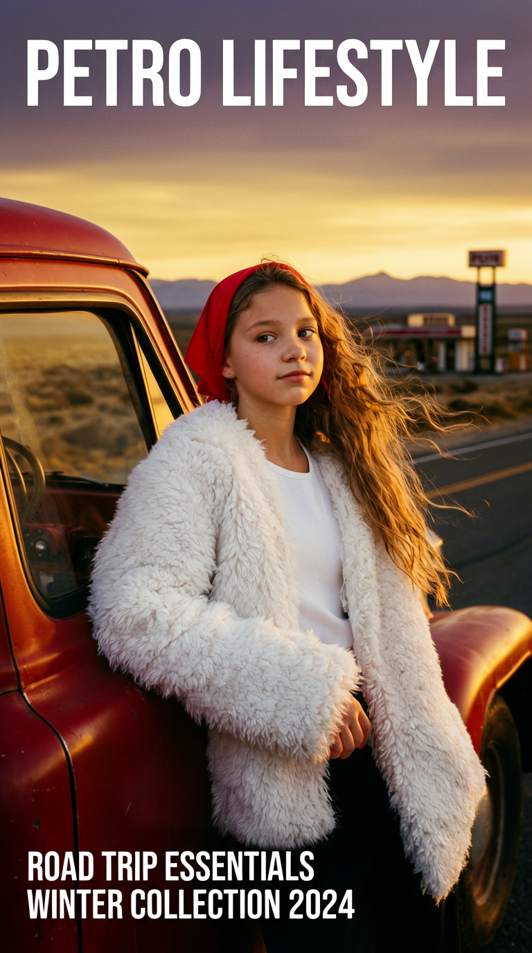 Vintage Pickup Dusk Fashion Portrait
