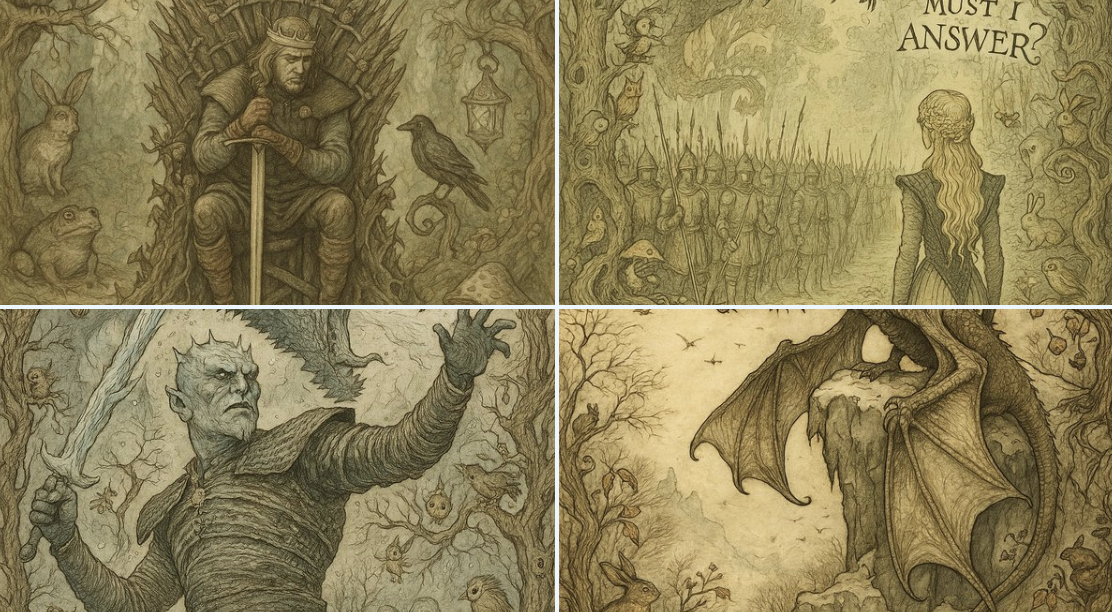 This Image into a 1920s Fairy Tale Illustration in the Style