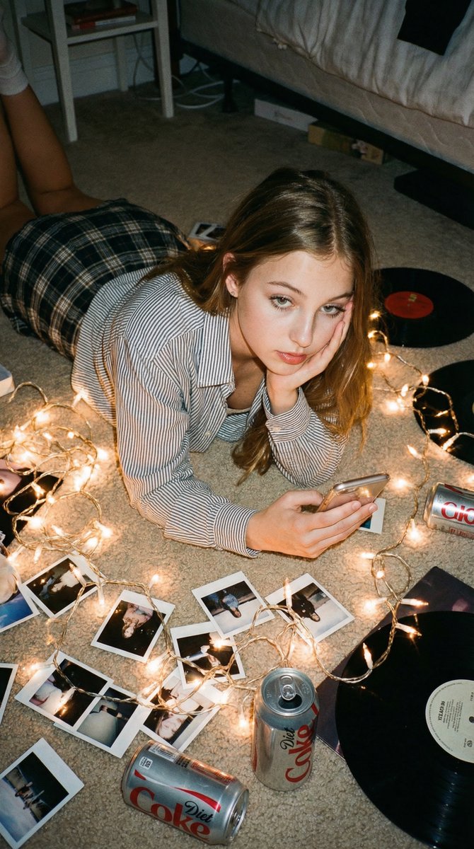 Fairy Lights Grunge Girl