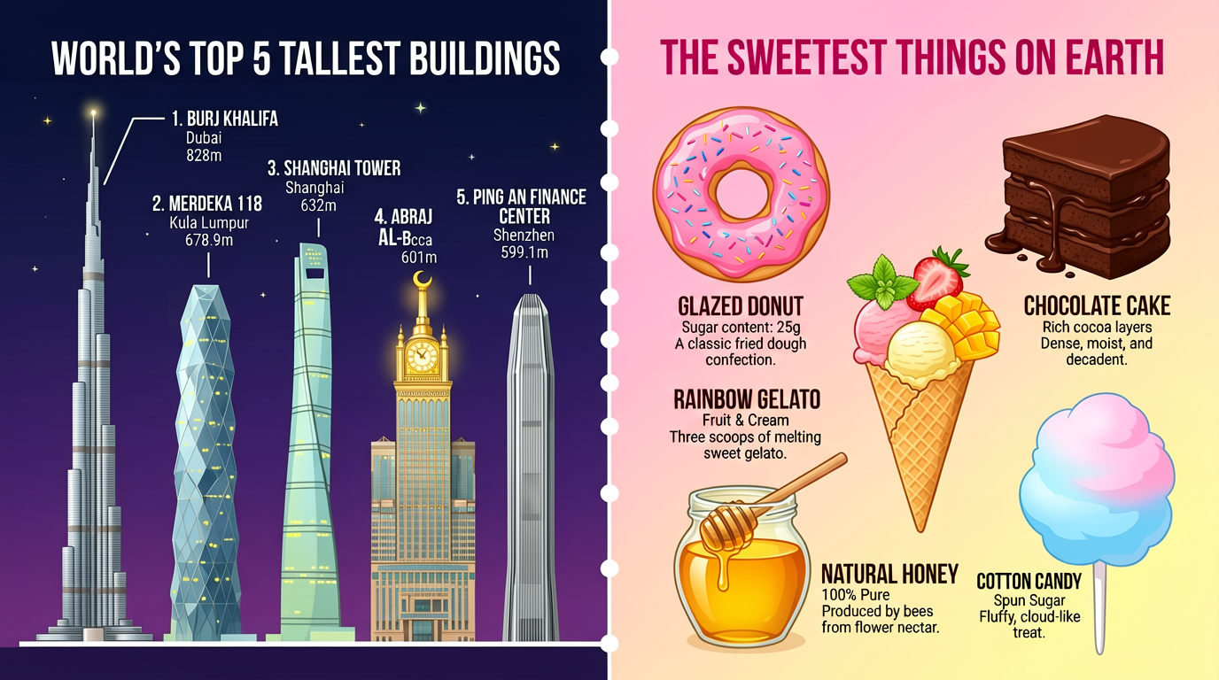 World's Tallest Buildings Comparison Infographic