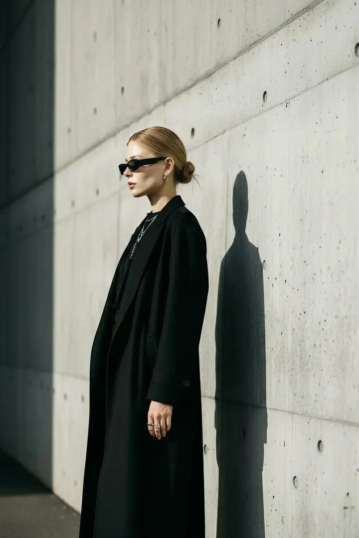 Stylish Woman Black Outfit