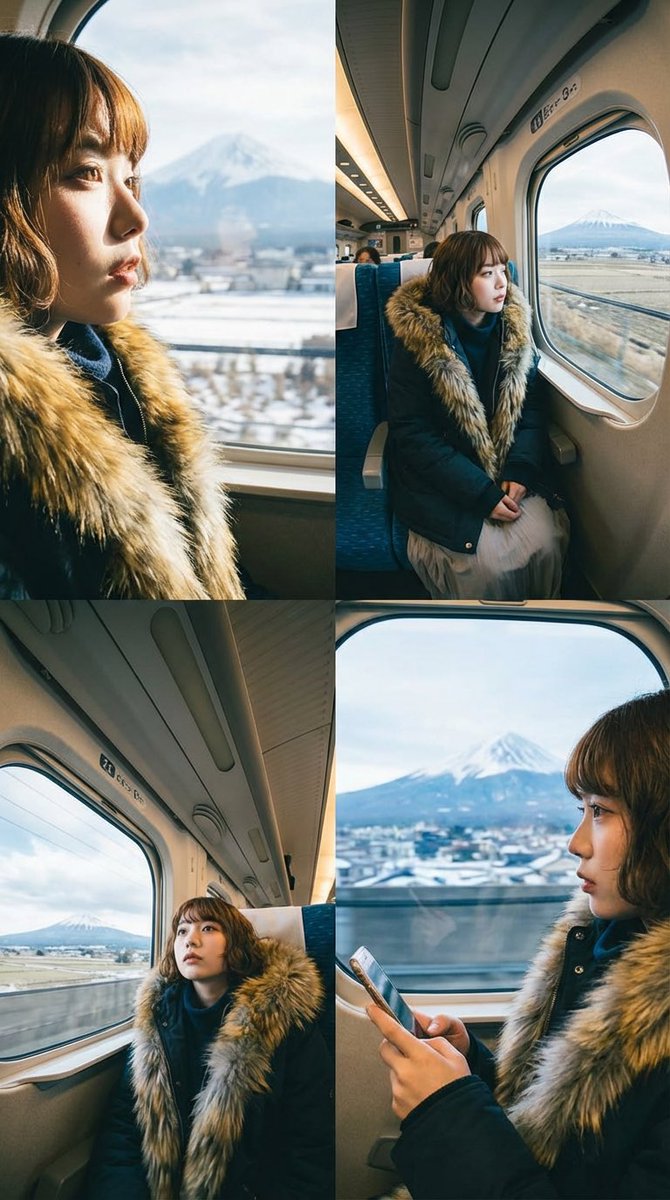 Four Panel Shinkansen Moments