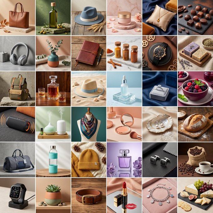 A 6x6 Grid of Professional Product Photography