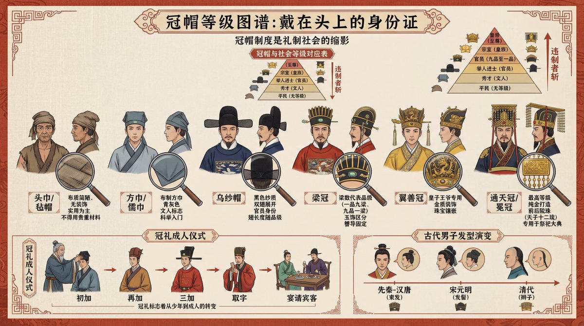 In Traditional Chinese Man Crown-rank System Breakdown Infographic