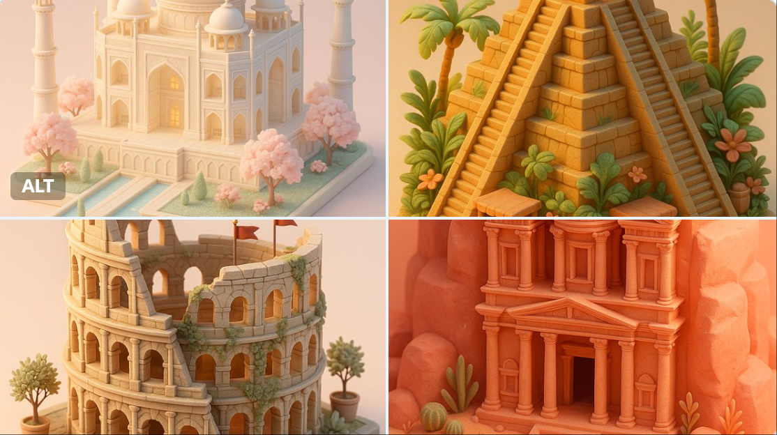 Miniature Version of LOCATION Designed in a Whimsical Dollhouse Style