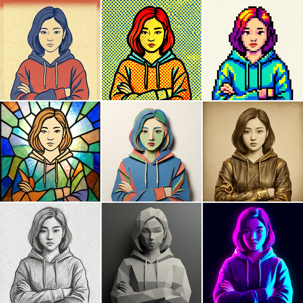 Multi-Cut Image Generation with Style Variation