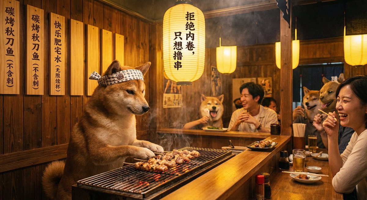 Dog Skewers in a Japanese Izakaya