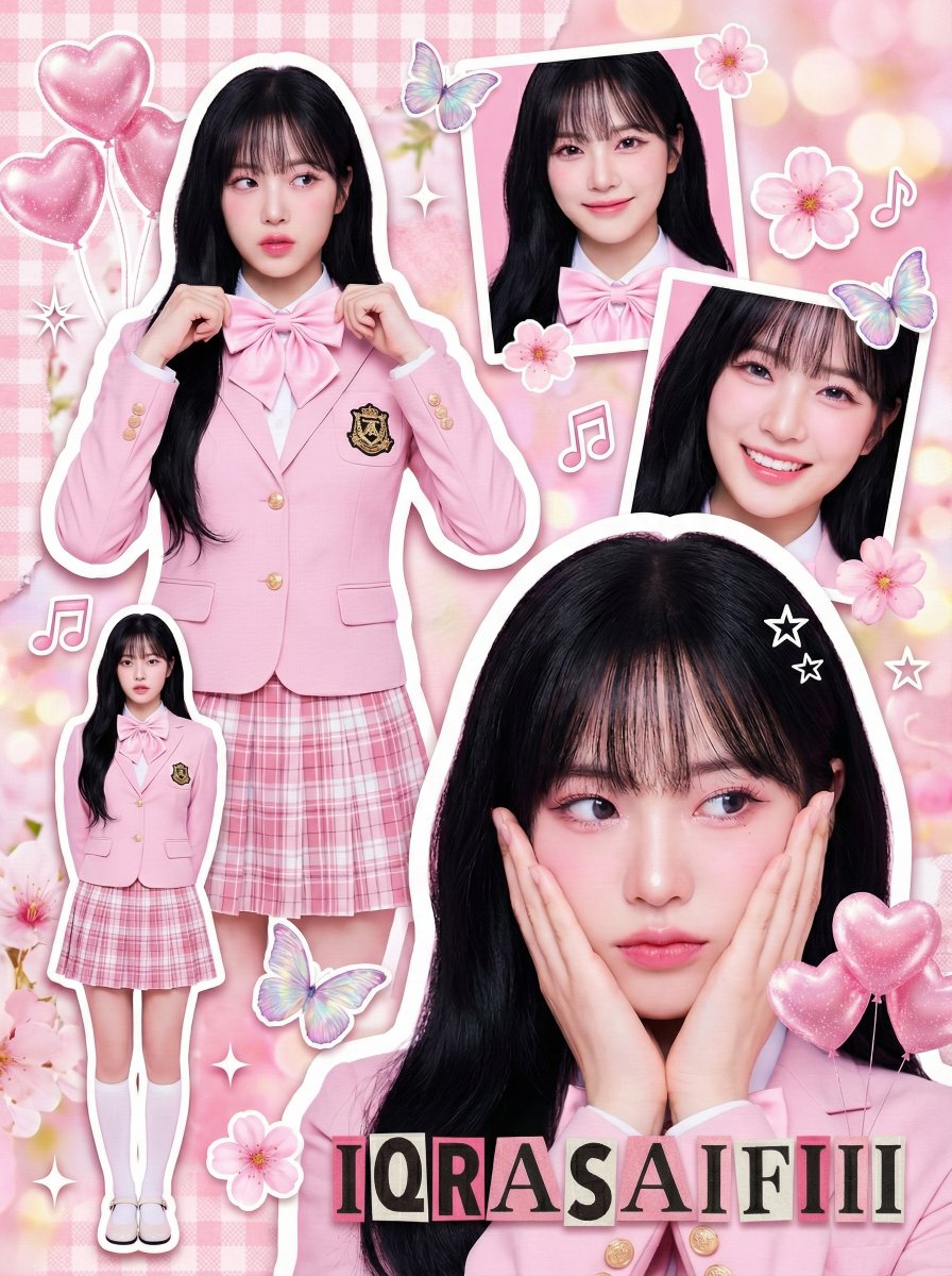 Dreamy Pink Idol Collage