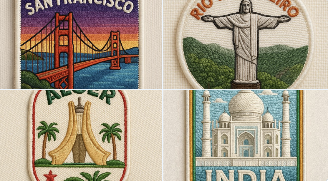 A Close-up Square-format 1 1 Photo of an Embroidered Patch Inspired