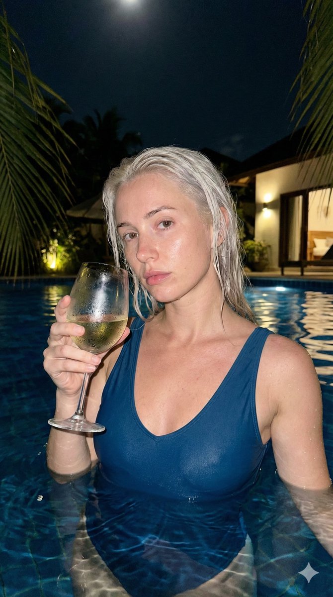 Moonlit Pool Cinematic Realism