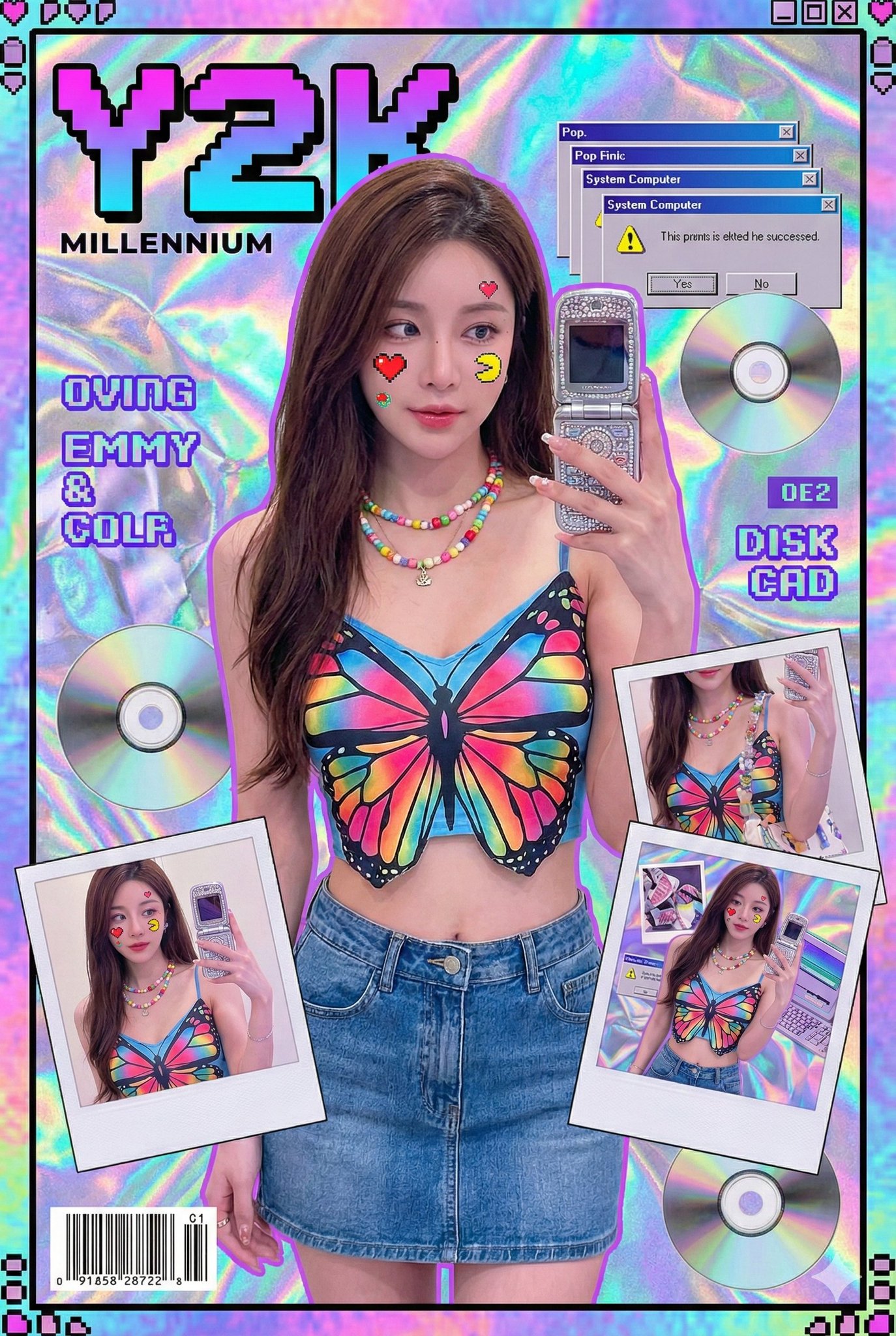 Vintage Y2K Hot-Girl Pixel Style