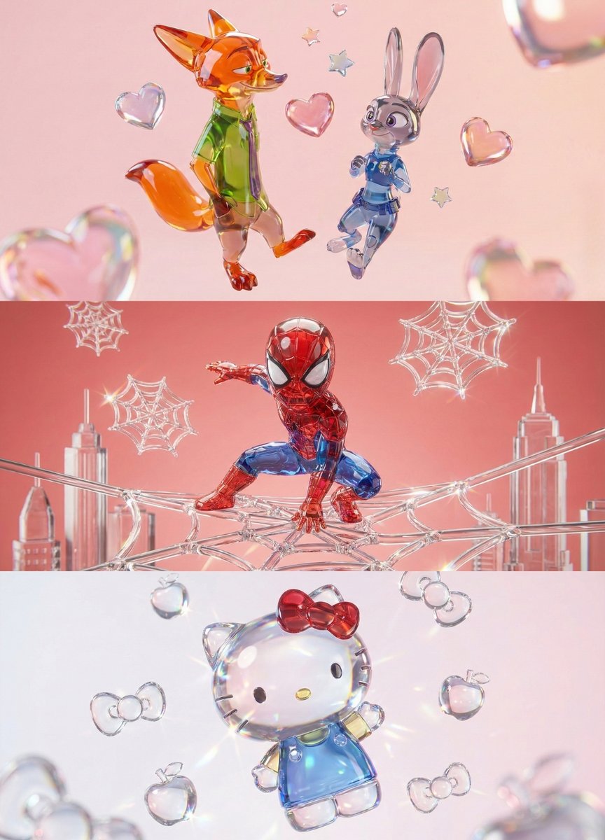 Dreamy Crystal Glass Figurine 3d Render