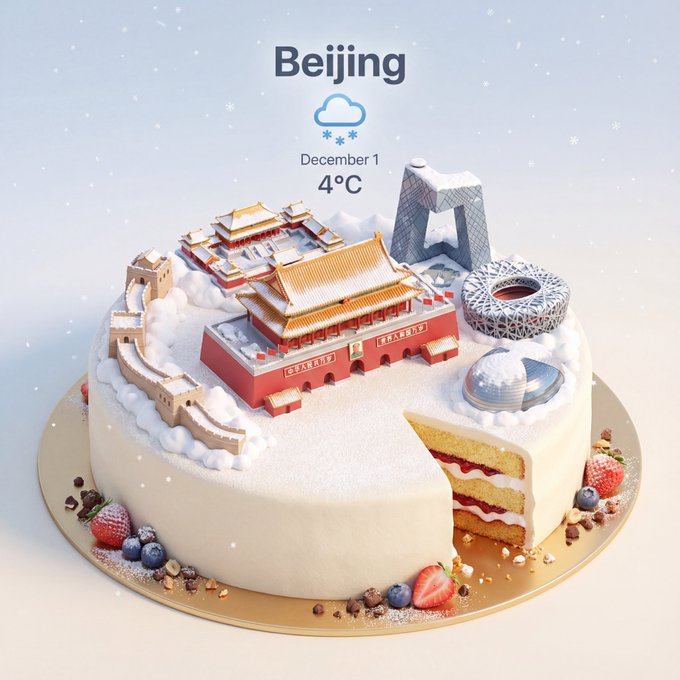 Cake Made from City Landmarks