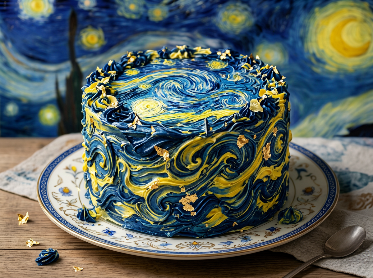 Galaxy Buttercream Art Cake