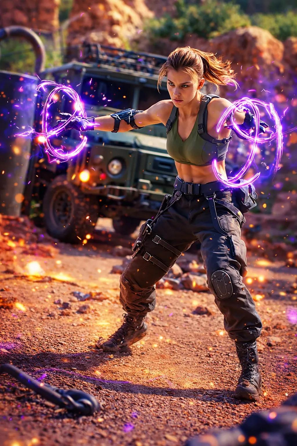 Purple Energy Warrior