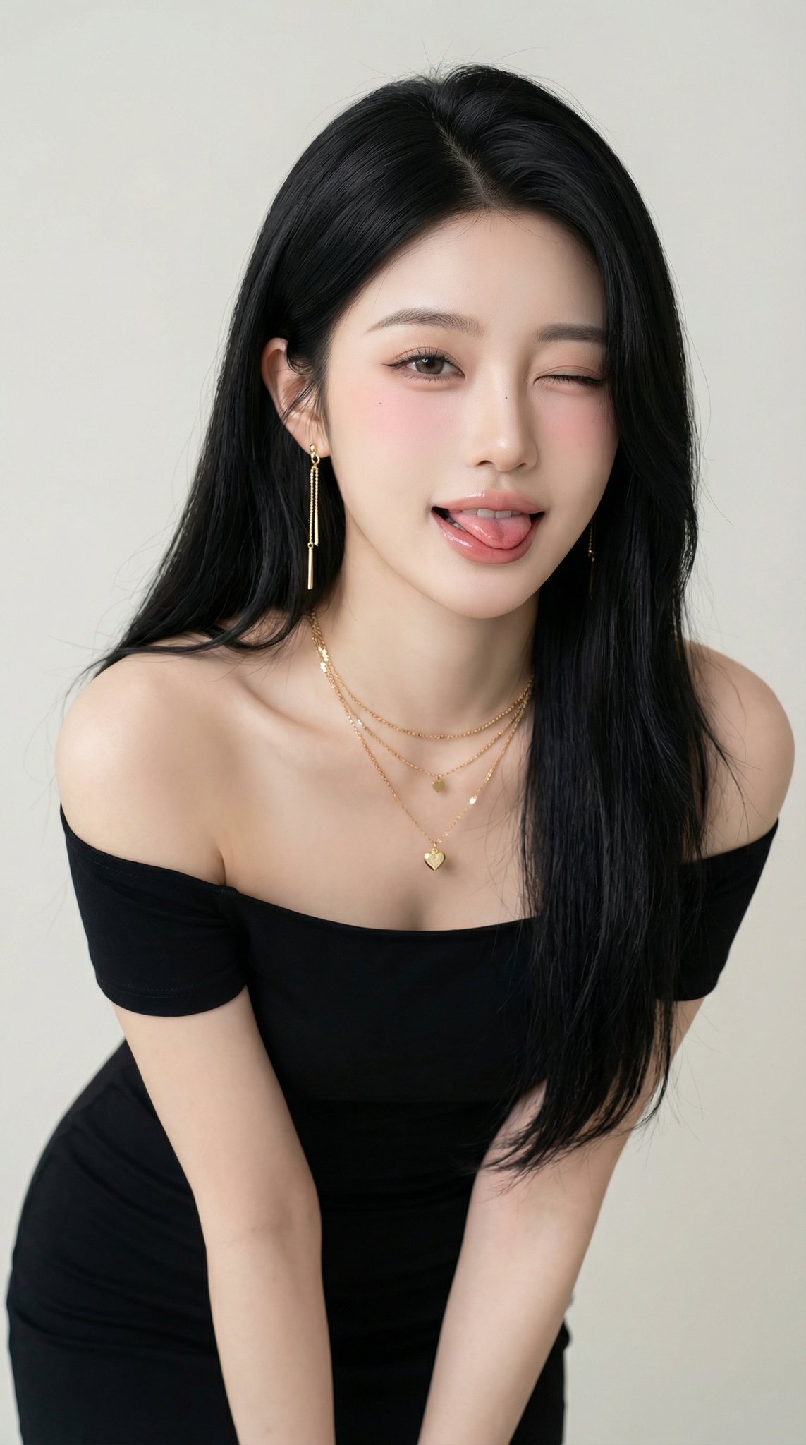 Playful Black Dress Babe