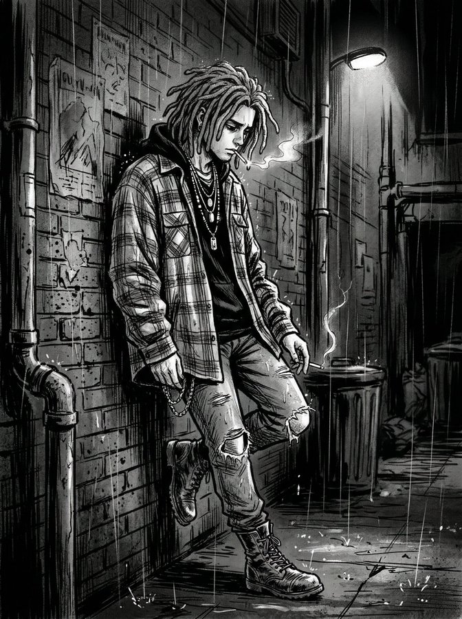 Gekiga Style Grunge Back Alley Youth