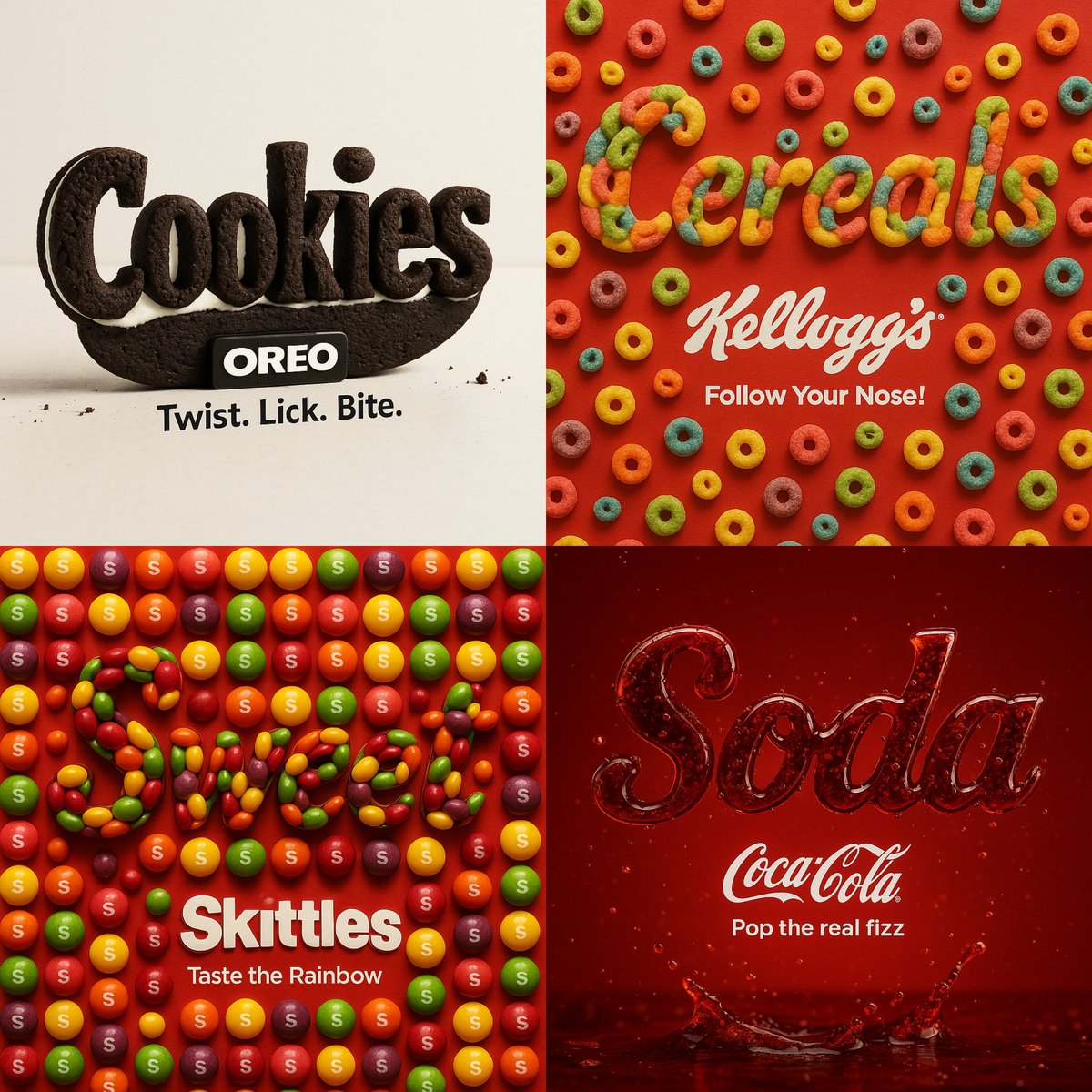 The Word WORD Made Entirely From Its Real Texture and Styled