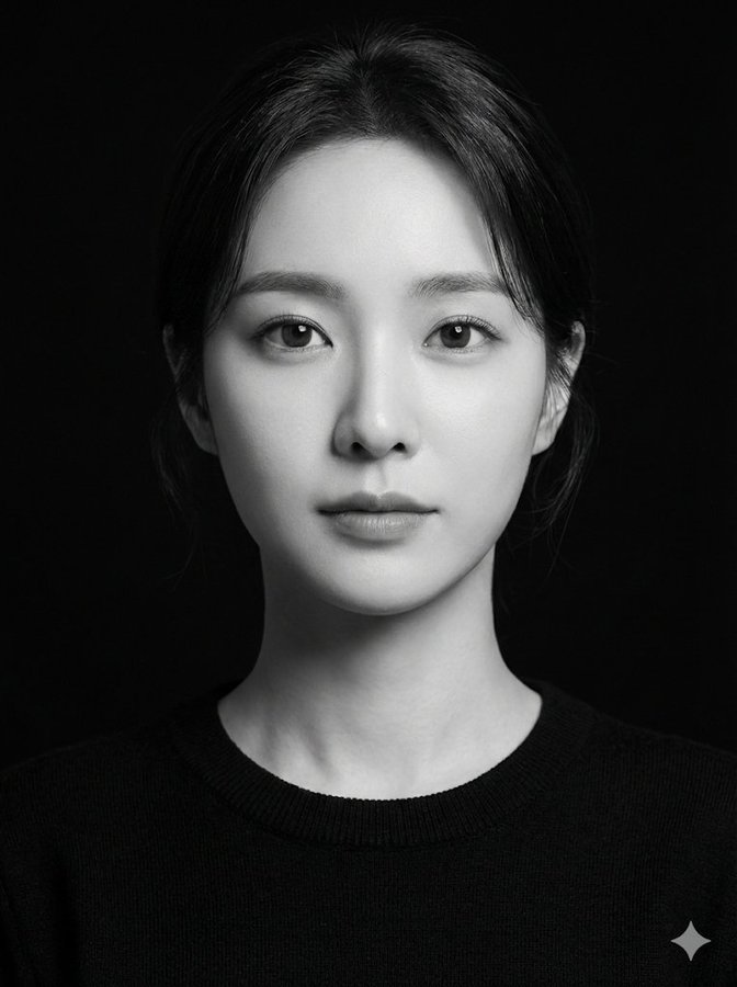 Black-and-White Studio Portrait