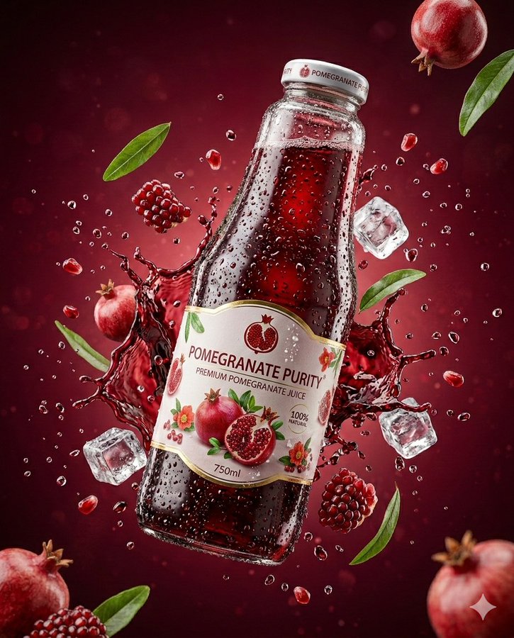Premium Cherry Juice Splash Commercial