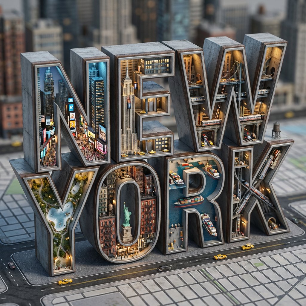 Nyc Steel Micro Typography