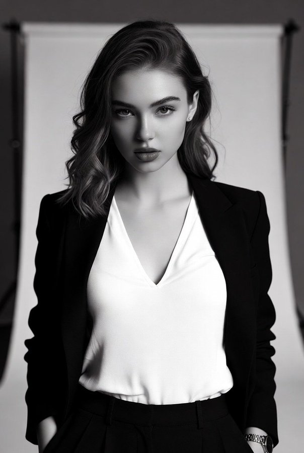 Sharp Bw Fashion Portrait