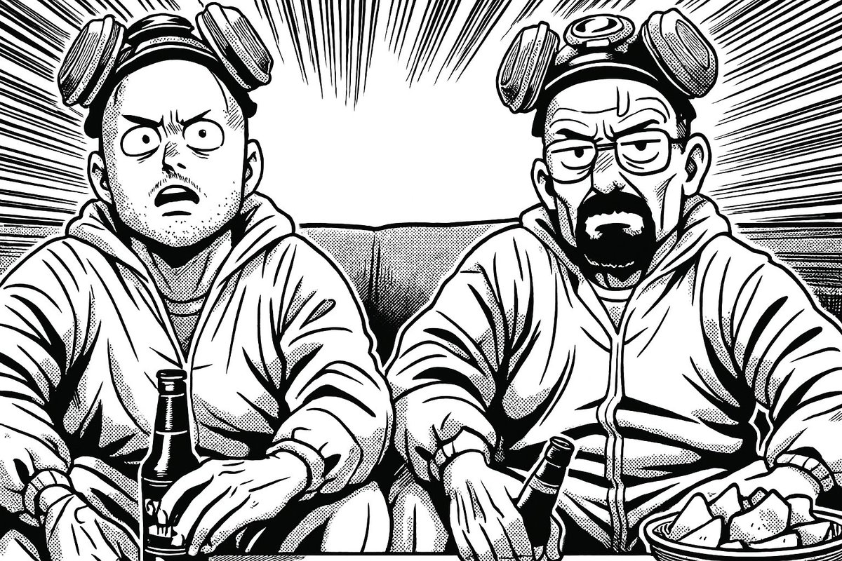 This Image into a Japanese Gag Manga Style Illustration