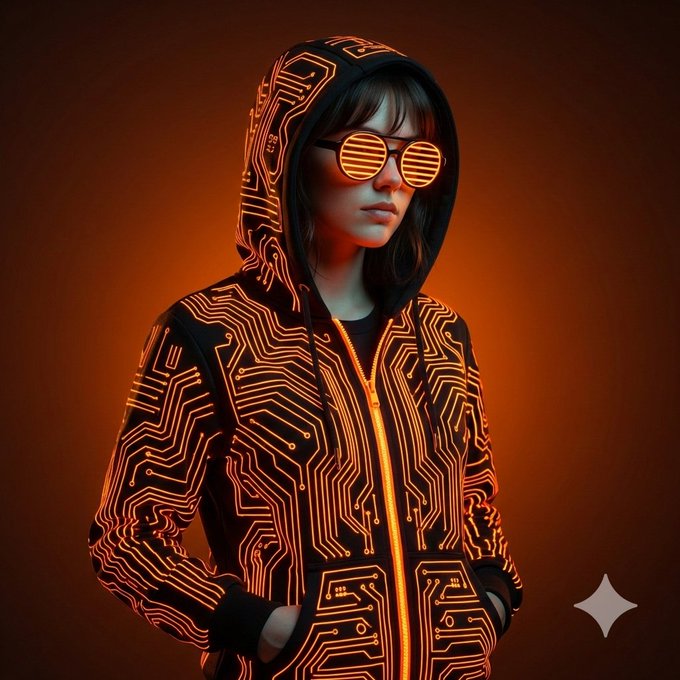 Neon Circuit Cyberpunk Future Portrait
