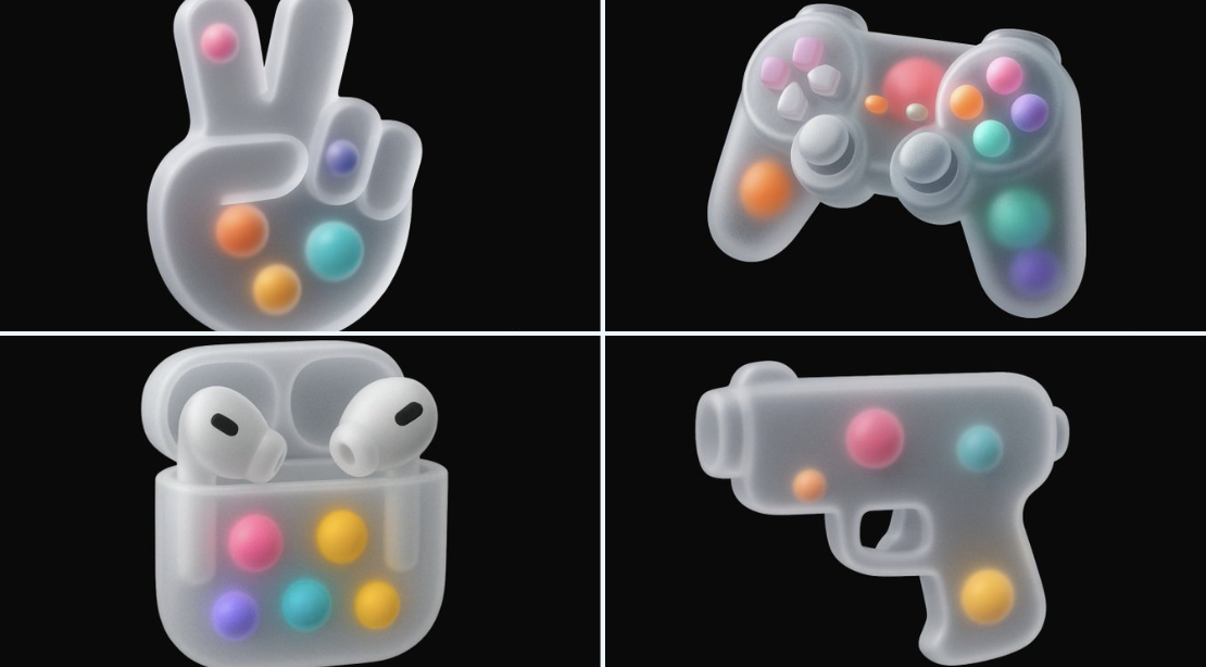 Style Name Frosted Bubble 3D Icons Render Mode 3d Semi Transparent