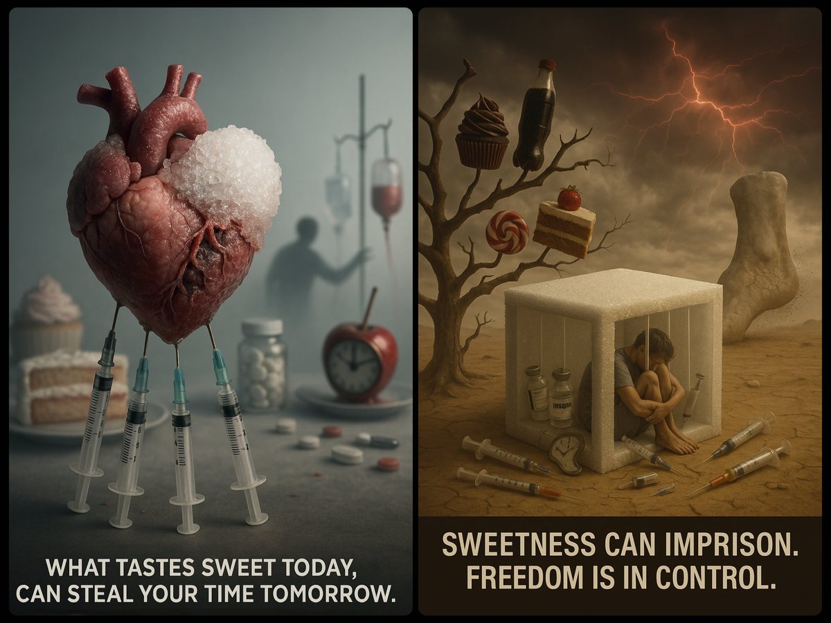 A Surrealistic Image About Diabetes That Conveys the Message in a