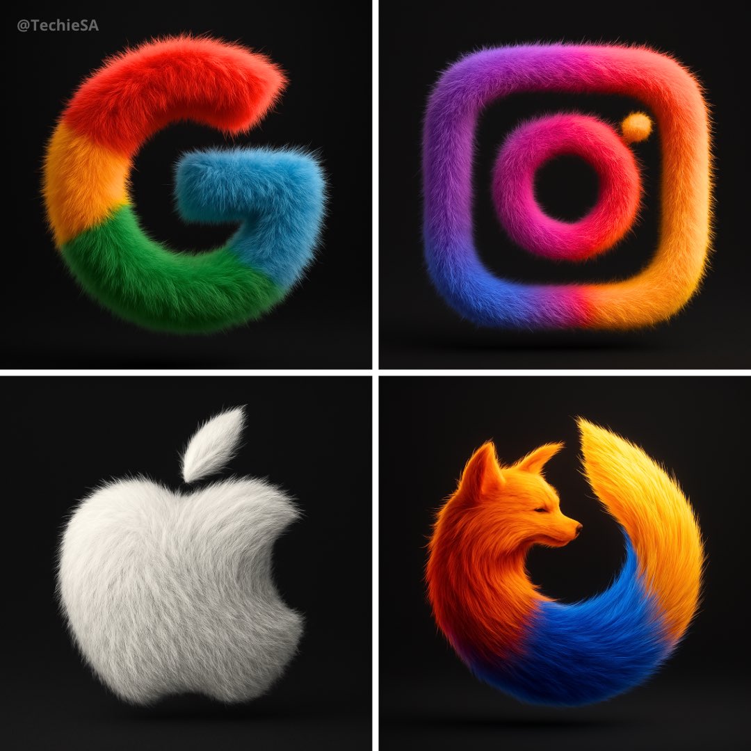 The BRAND NAME Logo into a Hyper-realistic 3D Fluffy Object